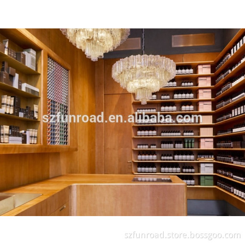 Cosmetic Display Counter Stand Design with Cosmetic Display Rack